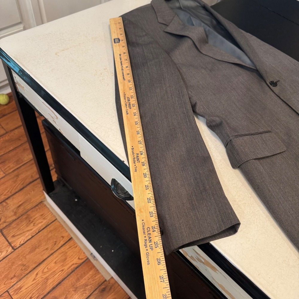 Jos. A. Bank Blazer Mens 41L Grey Herringbone Wool Signature Sport Coat 5450 - Picture 6 of 10